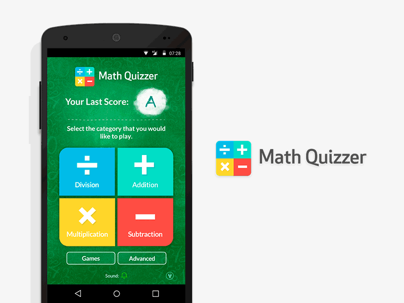 Math Quizzer bixlabs design game design kids sketch uxui zeplin