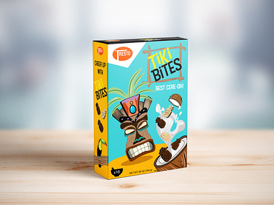 Cereal Box Design Tiki Bites