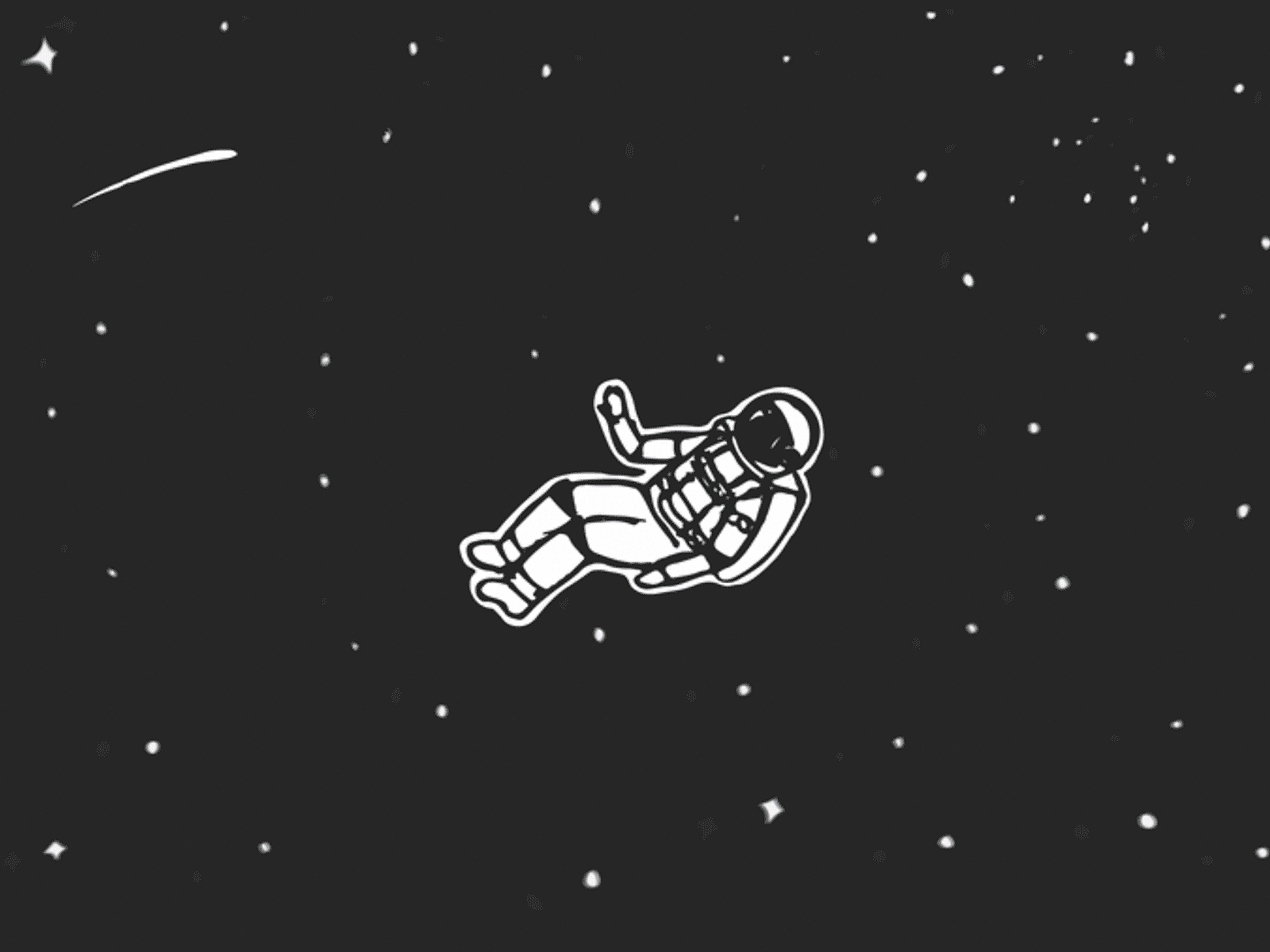 Major Tom animation black black white black and white blackandwhite david bowie design gif gif animation illustration illustrator space oddity vector