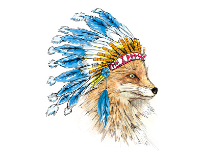 Jefe zorro character design drawing fox illustration photoshop