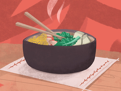 Ramen childrens book food illustration illustration ramen