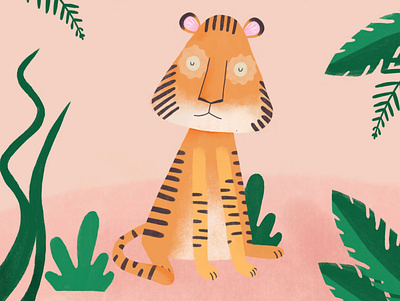 Tiger animals childrens book illustration kidlitart tiger