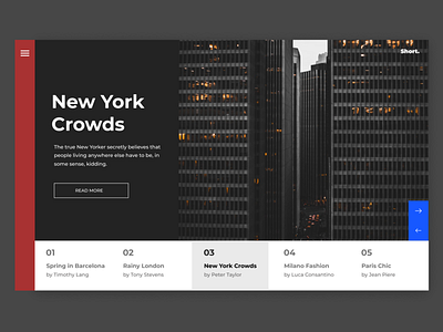 Articles clean concept new york simple ui ux