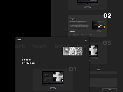 Personal portfolio - Work clean dark designer funny gif portfolio simple ui ux web work