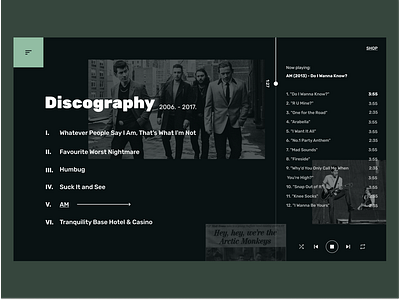 Discography - Music player