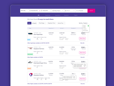 Travel booking Comparison! animation booking flight hyperloop travel ux