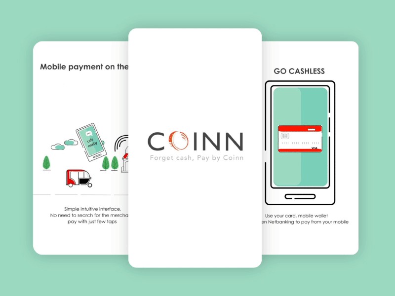 Coinn - Wallet animation cards cashless coinn gif illustration line onboardingscreen rewards ui ux
