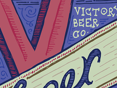 Skillshare Label Victory beer hand drawn label skillshare victory