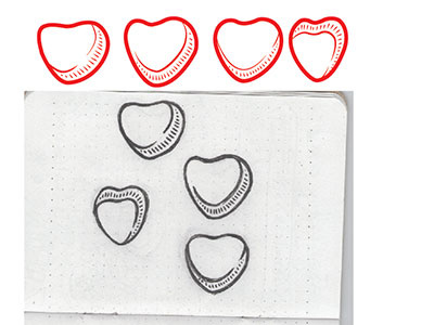 Vector Hearts hearts illustrator sketch