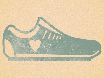 Love Running 2 illustrator love love running photoshop rebound running shoe