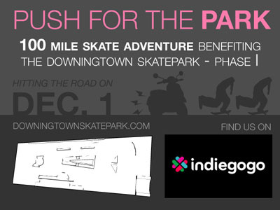 Push for the Park endurance fundraiser skateboarding skatepark