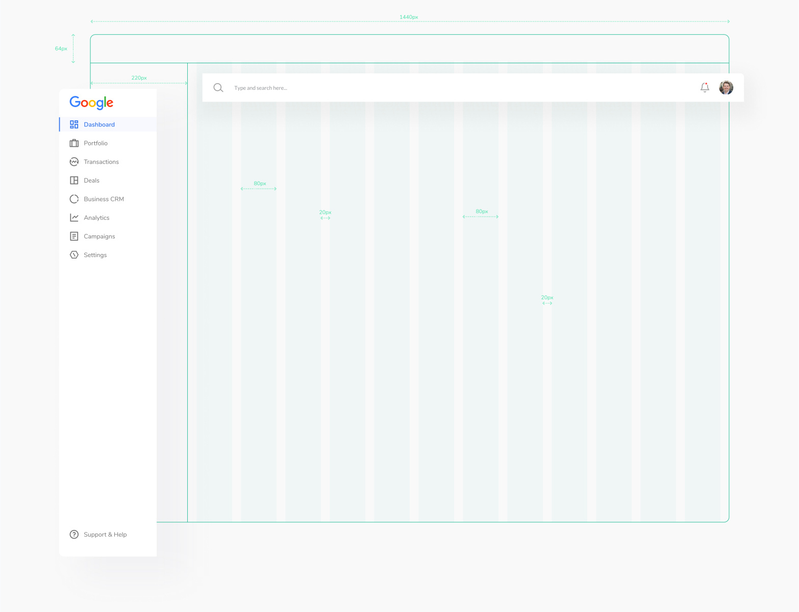 Dashboard Grid Layout 3 by Dharmraj Narvare on Dribbble