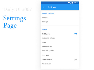 Settings Page