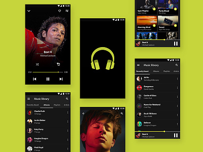 Music App Post 3 android black theme gui music