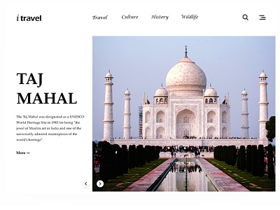 Itravel (Travel web page) design ui ux vishual web