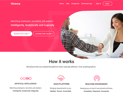Hireme design ui ux website