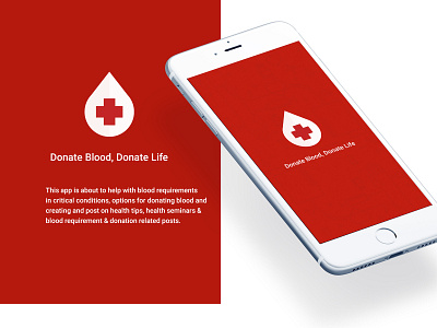 Donate Blood, Donate Life application donation healthcare ios ui