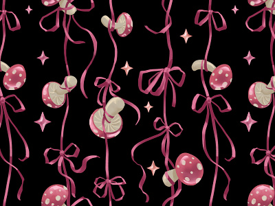 pink ribbon and mushrooms