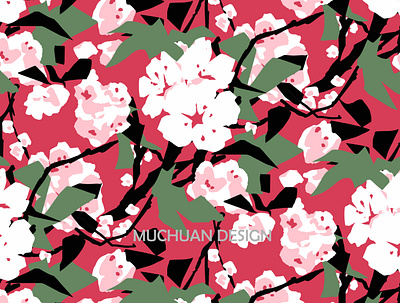 cherry blossom pattern design clipart design flower illustration pattern