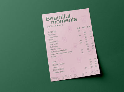 Design of menu for cafe app branding design graphic design illustration logo menu typography ui ux vector