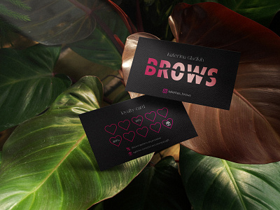 Loyalty card for brow master branding business card design graphic design illustration loyalty card typography vector