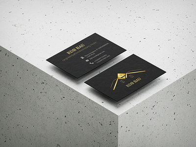 Business card for a construction company