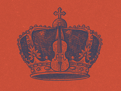 Crown coronation crown detail drawing illustration ink king music pen pen and ink regal royal violin