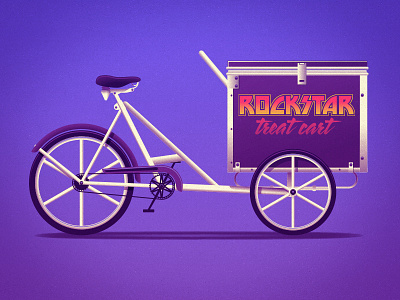 Rockstar Treat Cart bicycle bike cart illustration illustrator photoshop rockstar treat vector wheel