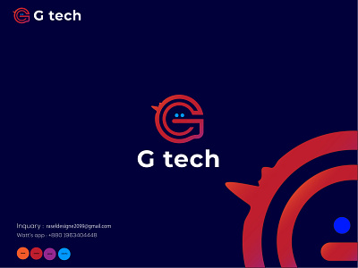 G tech Logo Design branding design g tech logo design graphic design illustration logo logo branding logo designe logo identity logo desing logo mark vector