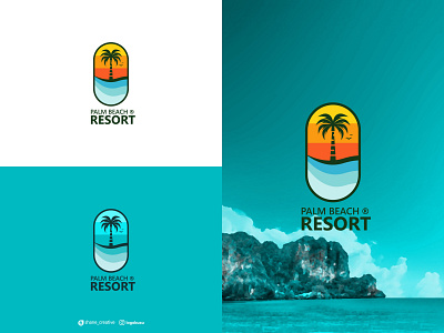 Palm Beach Resort Logo | shane_creative | Logo Buxu | Abstract abstract beach colorfully resort simple