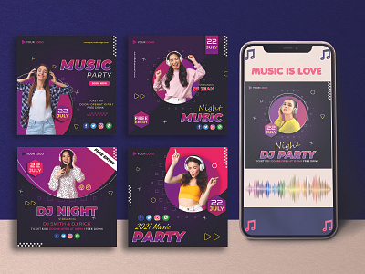 Social Media Banner | Music Banner design digital marketing banner graphic design illustration