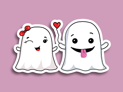 Cute Kawai Ghost Sticker