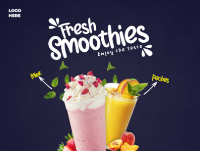 Fresh Smoothies Juice banner design branding design flyer flyer design graphic design insta juice juice banner logo logo maker smoothies smoothies juice
