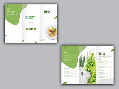 ORGANIC FOOD banner design bio design brand branding brochure brochure design design designer eat your green flyer flyer design food food banner food brochure food design graphic design illustration logo trifold design vector