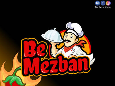BE MEZBAN Restaurant Logo animation branding cartoon design graphic design illustration logo motion graphics restaurant typography vector