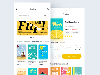 Reading App by Cherri for Null on Dribbble