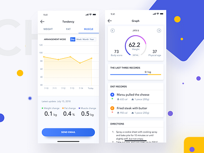 Redesigned huawei's electronic scale app