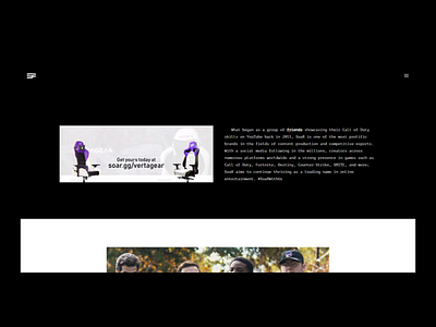 SOAR Gaming Homepage black clean design graphicdesign minimal web
