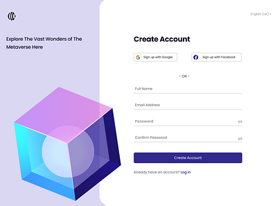 Sign Up Page design ui