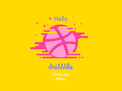 hello dribbble basketball first shot font gui icon illustrations inset line pink player shot ui