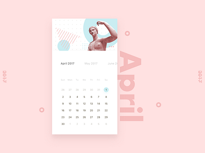 April Fools' Day april calendar card font fool fun illustration pink statue ui web