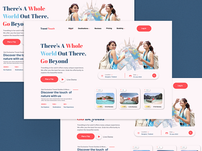 Travel Agency - Landing Page landing page mockup travel agency travel agency landing page travel agency landing page travel agency website travel agency website design ui ui design uiux