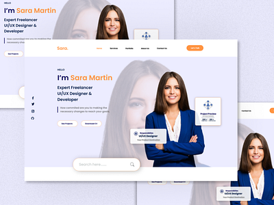 Portfolio Landing Page figma mockup portfolio landing page portfolio website resume landing page resume web design ui ui design uiux