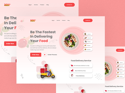 Food Landing Page figma food landing page food web ui design food website design mockup restaurant landing page ui design uiux