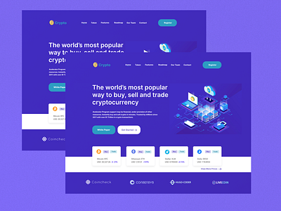 Blockchain Landing Page blockchain blockchain landing page blockchain landing ui blockchain web design cryptocurrency landing page cryptocurrency web design figma mockup ui ui design uiux