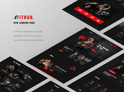 Fitness / Gym Landing Page fitness landing page fitnesswebsite gym gym landing page gym website design mockup ui design uiux