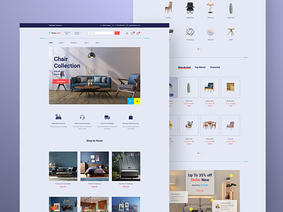 Furniture Landing Page ecommerce ecommerce website figma furniture furniture landing page furniture website design landing page mockup ui design uiux