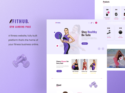 Fitness / Gym Landing Page figma fitness fitness landing page fitness website design gym gym landing page gym website design mockup ui design uiux