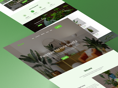 Plant Landing Page ecommerce figma landing page mockup nature plant plant landing page plant website design ui design uiux