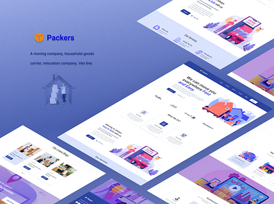 Moving Landing Page figma mockup movers movers and packer moving landing page moving website packers ui design uiux